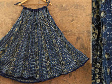 Flowers in a River ~ Ajrakh Skirt {Long}~ 1